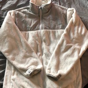 Girls white north face jacket